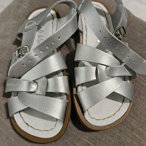 Silver toddler salt water sandals